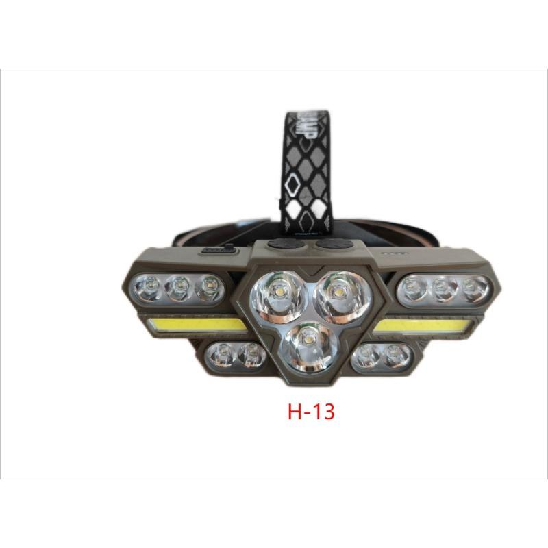 Super Helles COB Stirnlampe 9 11 12 Lichtperlen 2000 Lumen Scheinwerfer Wandern Camping Angeln Tragbar Arbeits-Stirnlampe Taschenlampe
