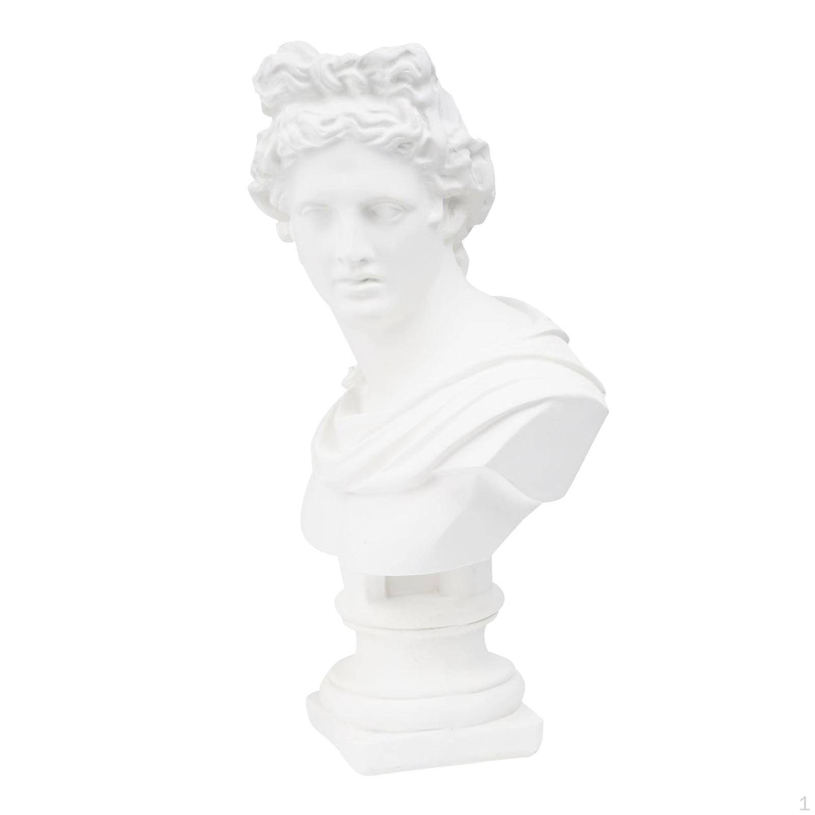 

11.6 Greek Mythology God of Sunlight Oracles Poetry Resin Head Bust Sculpture Figurine Decor