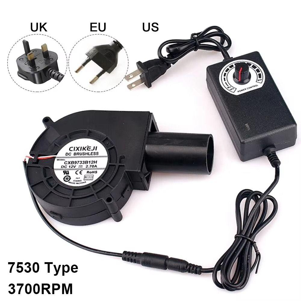 1Pcs with Variable Speed Controller Air Blower Small Blast Engine Cooking Fans New BBQ Blower