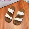 Soft flat bottom one-word drag women 2025 summer popular new casual wear beach comfortable cool slippers women casual