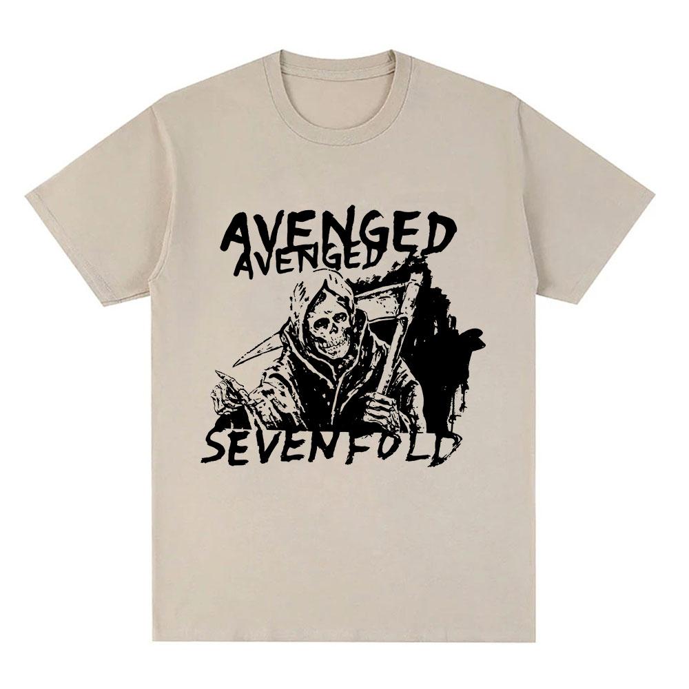 AVENGED SEVENFOLD Rock Band T-shirt Unisex Short Sleeve Cotton Loose Tshirts Hip Hop Unisex Shirt Streetwear