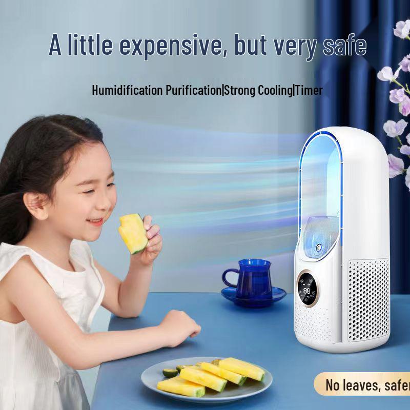 Bladeless Cold Air Fan & Humidifier - Ideal for Dorms and Offices