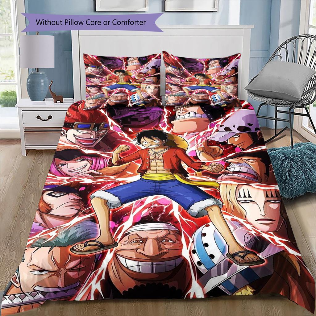 Set Copripiumino Trapuntato con Fantasia Cartone Animato Federa Decorazione per la Casa Regalo di Compleanno (1 * copripiumino + 2 * federa, senza nucleo)