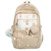 Large Capacity Simple Contrast Backpack Junior High School and High School CampusUses Style Versatile Burden-reducing High Value Backpack. Fit