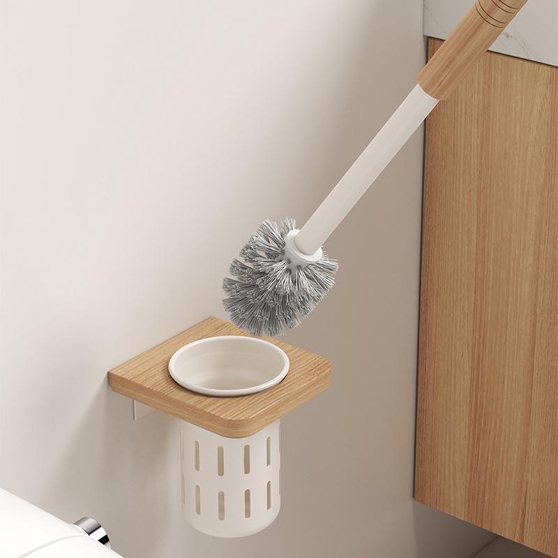 Toilet brush household no dead angle toilet brush set wall mounted toilet storage rack bathroom accessories cleaning
