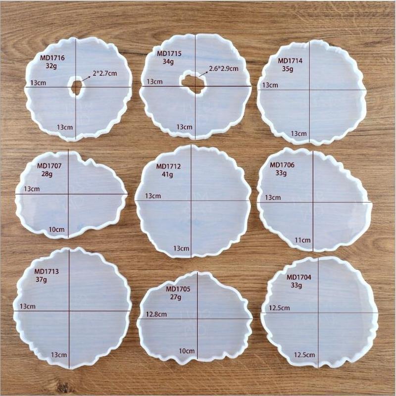 1Pcs Wave Coaster Table Mold Silicone Diy Baking Mirror Resin Cloud Epoxy Mold