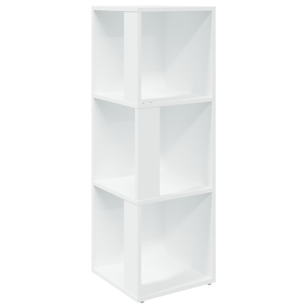 Corner Shelf White 33 X 33 X 100 Cm Particleboard