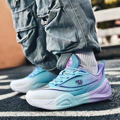 Rutschfeste und abriebfeste echte Trainingsschuhe, leichte Dämpfung Low-Top-Sneaker, bequeme Basketballschuhe für Zementböden