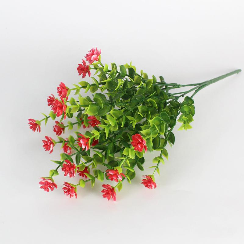 3 Stück Künstliche Blumen Outdoor Anti-UV Begrünung Strauchpflanzen für Zuhause Küche Büro Hochzeit Gartendekoration Kunstblumen