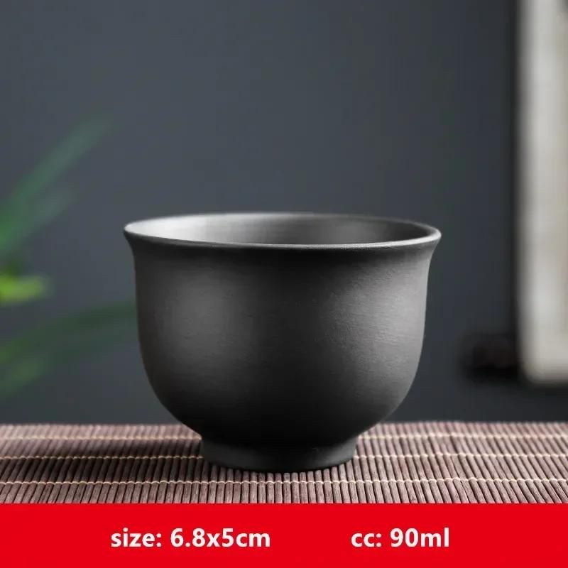 

Retro Purple Clay Dragon Pattern Tea Bowl Zhu Mud Teacup Handmade Relief Dragon and Phoenix Tea Cup Portable Master Cup Tea Set See options chart