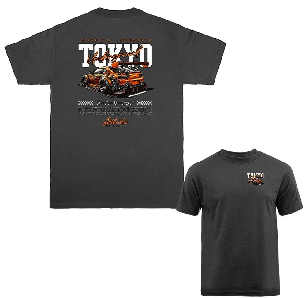 Tokyo Underground Drift Импортированный Тюнингованный Кастомный Спортивный Автомобиль Графическая Футболка Унисекс Футболка S