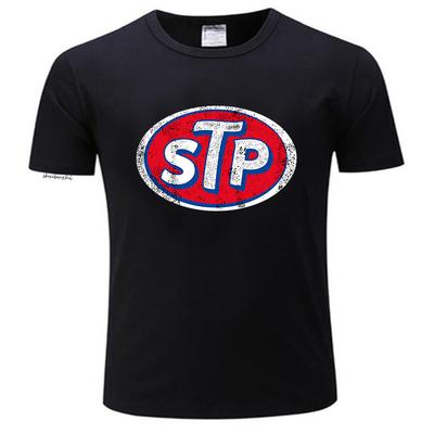 STP Vintage Logo Unisex T-Shirt im Used-Look AutoMotor Shirt Baumwoll-T-Shirt Unisex Sommer Mode T-Shirt EU-Größe