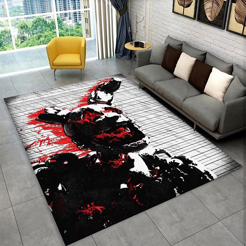 Klassischer F-FNAF Horror Spiel Freddy Teppich Teppich für Spielzimmer Schlafzimmer Wohnzimmer Sofa Heimdekoration, Kinderteppich Rutschfeste Fußmatte