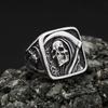 Vintage Edelstahl Tod Sense Totenkopf Ringe für Männer Punk Hip Hop Dominanter Totenkopf Ring Party Biker Schmuck Geschenke Großhandel
