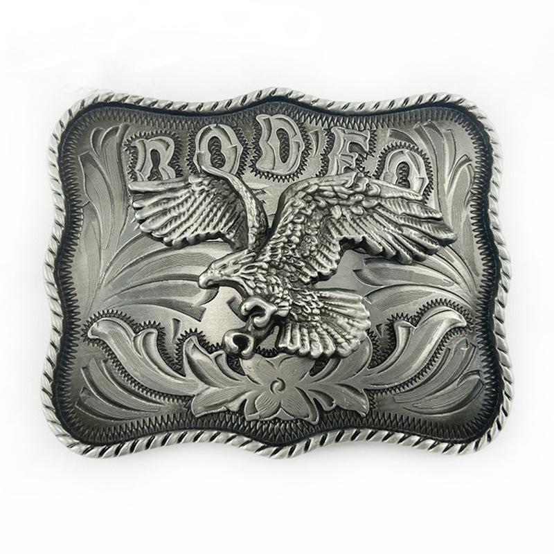 RODEO Eagle Pattern Alloy Belt Buckle for American Ethnic Style Denim