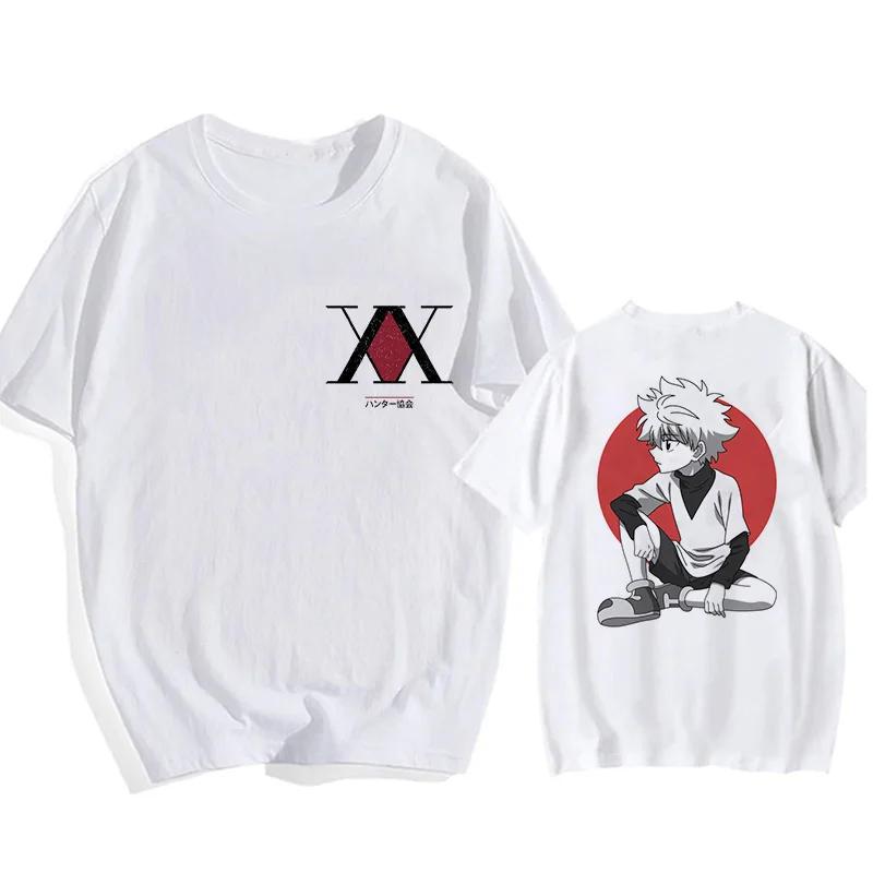 Manga Hisoka Kawaii Hunter X Hunter T Shirt Killua Zoldyck Funny Cartoon Cute Anime T-shirt Kurapika HxH Devil Eye Tshirt Tees