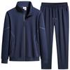 Taglia Forte 8XL Tuta Sportiva Primaverile da Uomo con Collo Alto Traspirante Cotone Largo Taglia Forte Casual Cardigan Pantaloni da Jogging Tuta Due Pezzi
