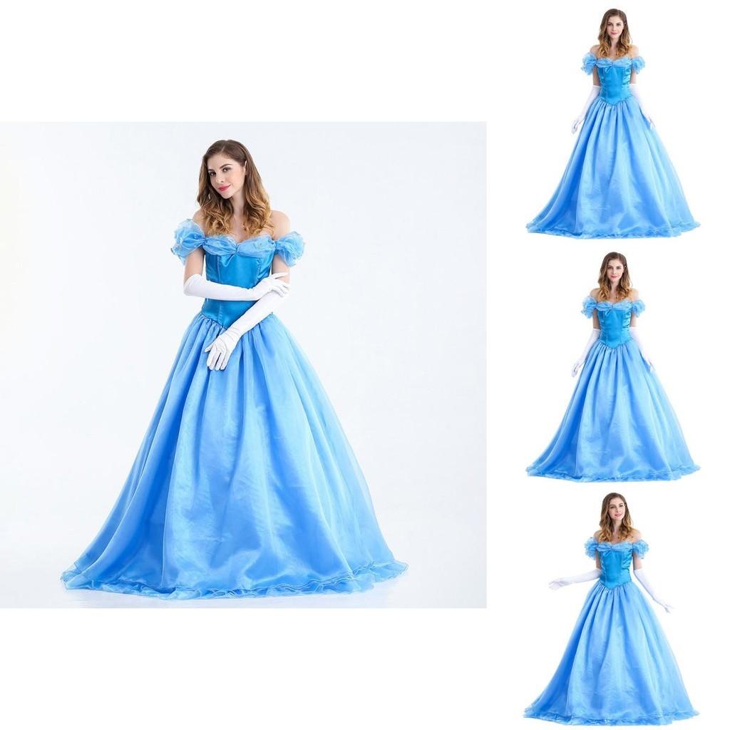 Elegant Cinderella Costume Dress For Women Perfect For Halloween Parties And Events