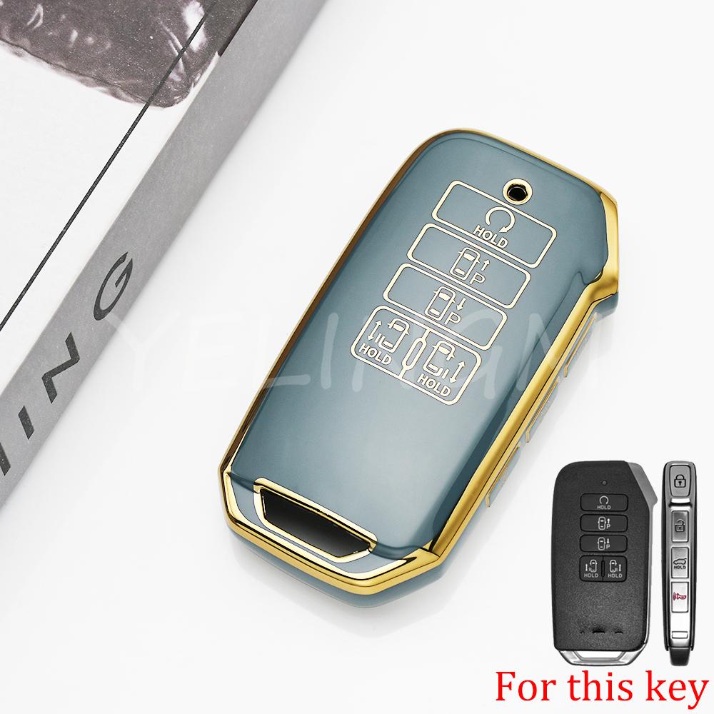 9Buttons Car Key Case Cover New Tpu For Kia Ev6 New Carnival Sedona K8 V6 Gt Line Dl3 Mq4 K5 Grand Sorento