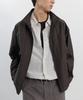 Blankroom Remote High Neck Blouson_Brown