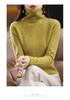 Women's High Neck Wool Sweater - 100% Pure Wool, Rolled Edge for Autumn/Winter - Versatile Cashmere Base Layer Knitwear.
