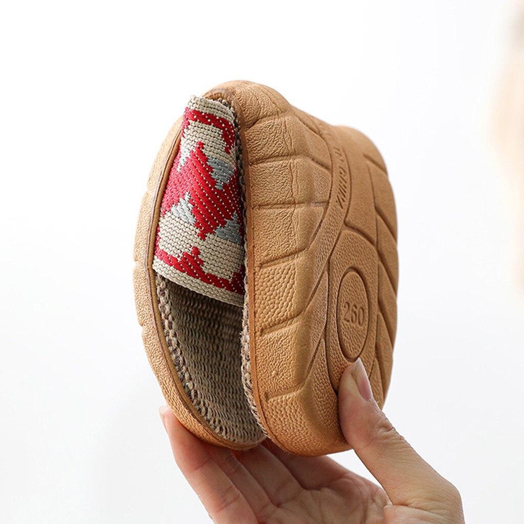 Slippers Women Couples Fashion Casual Anti -Slip Linen Home Indoor Slippers Comfort Shoes