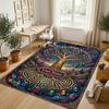 Tree Life Fantasy Theme Soft Crystal Velvet Rug Custom Name & Text Print Non Slip Floor Rug for Bedroom Living Room