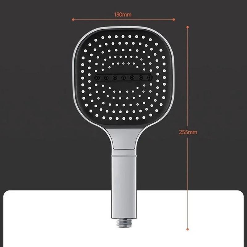 13cm Large Panel Shower Head Adjustable 3 Modes High Pressure Massage Shower Head Filter Element Bathroom Accessories Tools
