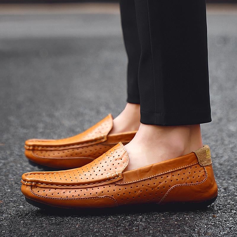

Fashion Summer Classic Men Casual Shoes Brand Formal Business Fashion Genuine Leather Breathable Outdoor Walking Loafers Shoe Large Size 47