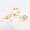 Plant Shaped Pearl  Tulip Flower Brooch For Women Coat Wedding Jewelry Party Accessries Gifts