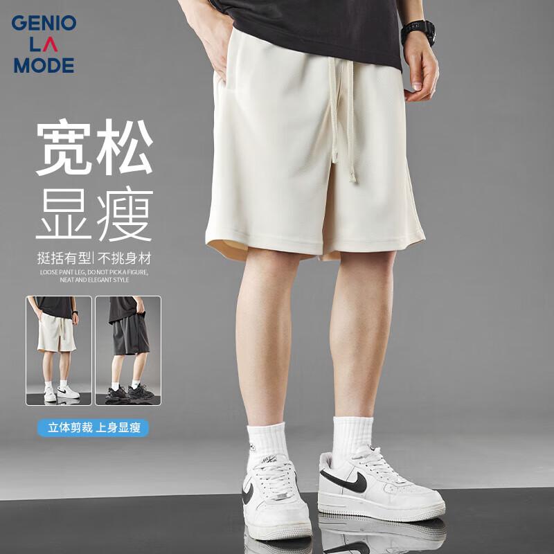 GENIOLAMODE Men s 300G Heavyweight Casual Shorts 2XL