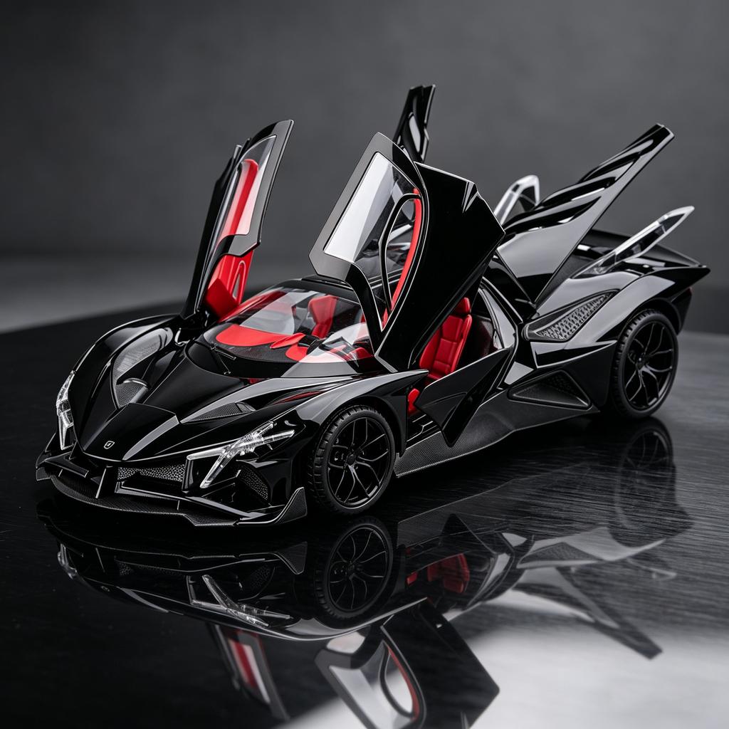 1:24 Apollo Evo Hypercar Alloy Sports Car Model Diecast Metal Track Racing Car Vehicle Model Simulation Sound & Light Hobby Gift