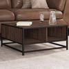 VidaXL Coffee Table Brown Oak 60.5x60.5x30cm Engineered Wood/metal, Side Table, Living Room Table, Side Table, 848768