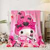 Kawaii Rosa Kaninchen Bettdecke für Wohnzimmer Warme Winterdecken Haus Schlafzimmer Dekoration Tagesdecke Sofa Überwurf Dekorativ