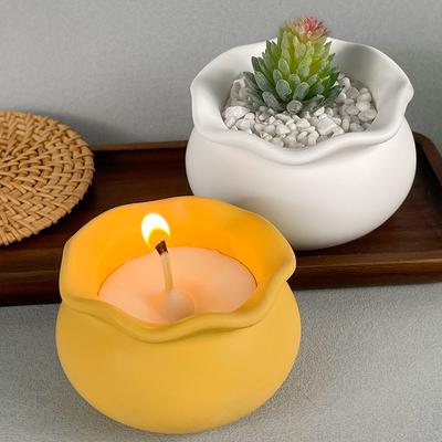 Stampo in silicone per vaso di candele per acquario fai da te, vaso di fiori succulenti, scatola portaoggetti per gioielli, stampo in gesso, resina e cemento, decorazione per la casa