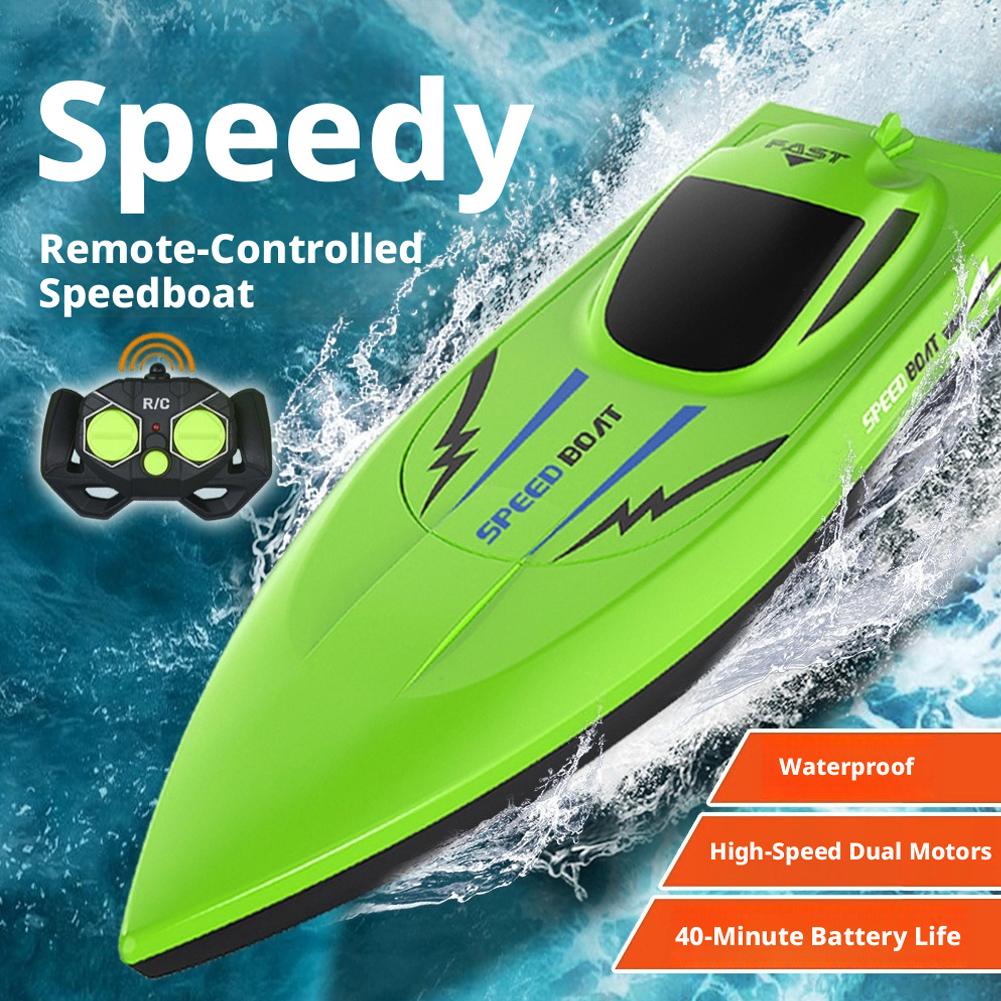 Super Powered 2.4G Wireless Remote Control Speedboat Dual Motor Electric Boat Toy for Boys And Children