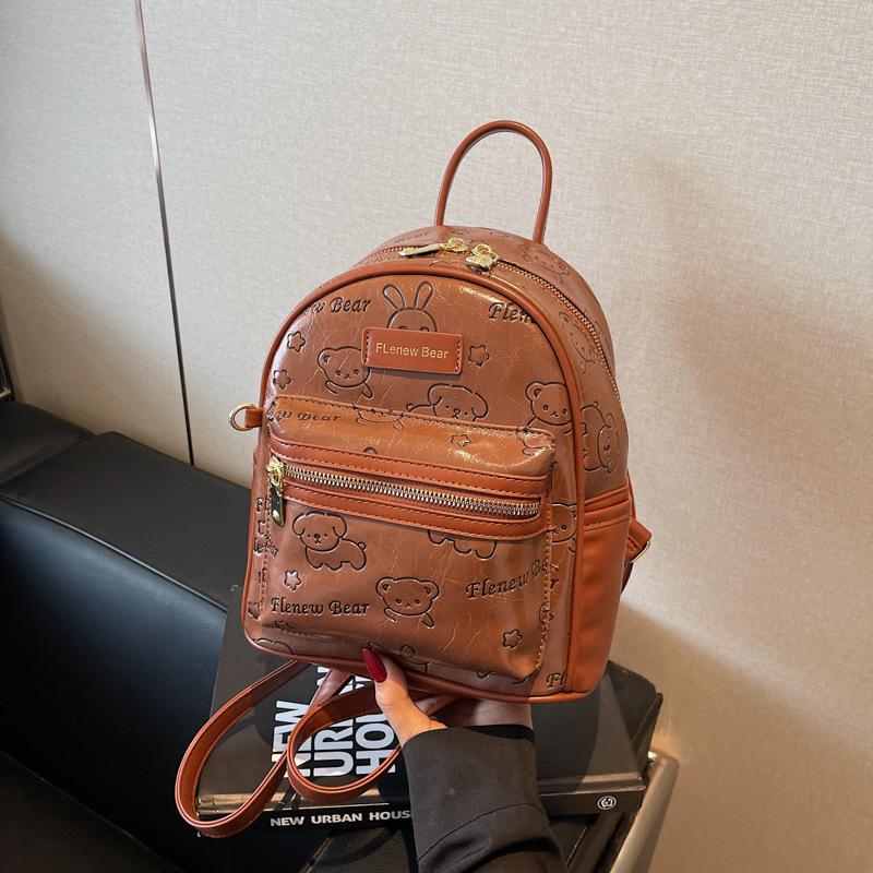 

Модная дорожная маленькая сумка женская новая универсальная студенческий рюкзак рюкзак после работы коричневый