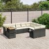 Vidaxl 10-Cz. Set da Giardino, Cuscini Rattan Nero Pe
