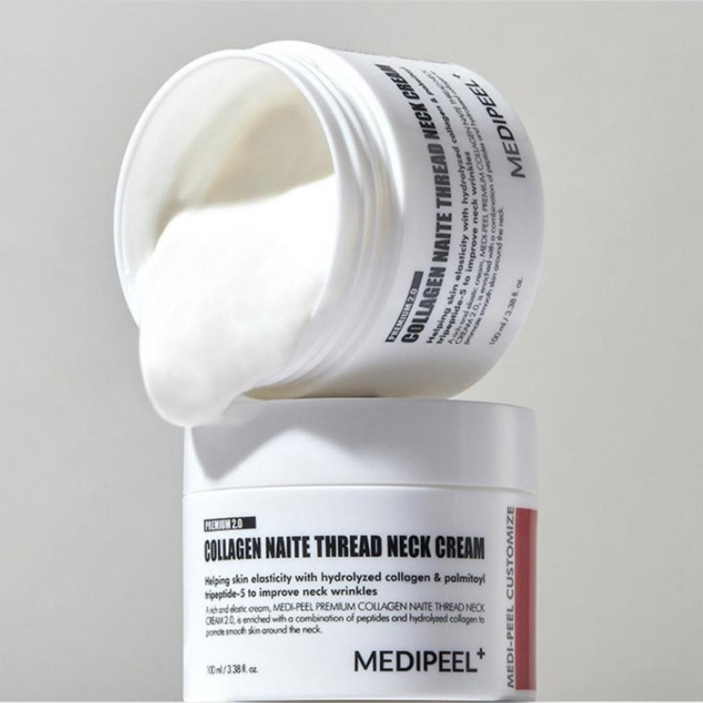 Medipeel Premium 2.0 Collagen Naite Thread Neck Cream 100ml + Peptide Naite 1000 Shot Neck Stick 2.0 20g