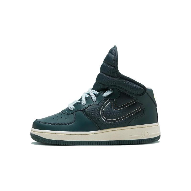 

Nike Air Force 1 Anti Slip Wear Resistant Mid Top Kids Skateboarding Shoes Green Sneakers FD4641-300 38 зелёный