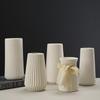 Nordic Light Luxury White Ceramic Vase: Creative European-Inspired Design for Elegant Flower Arrangements