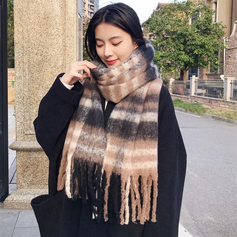 New Mohair Maillard Scarf Autumn and Winter Korean Premium Versatile Imitation Cashmere Warm Shawl