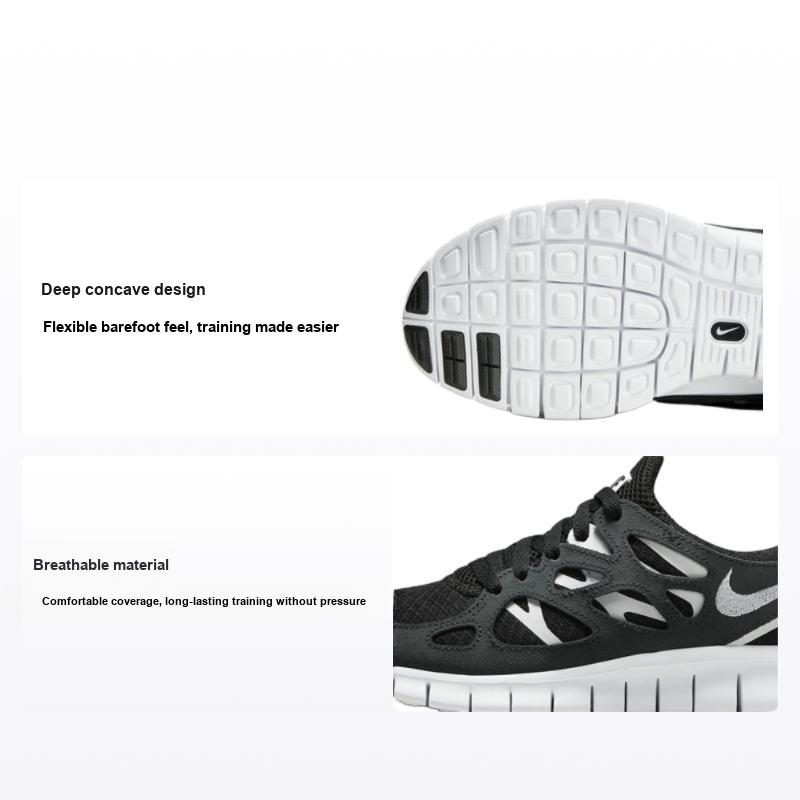 Nike Free RN 2 Schwarz Off Noir Damen Sneaker Weiß DM8915-002 36.5
