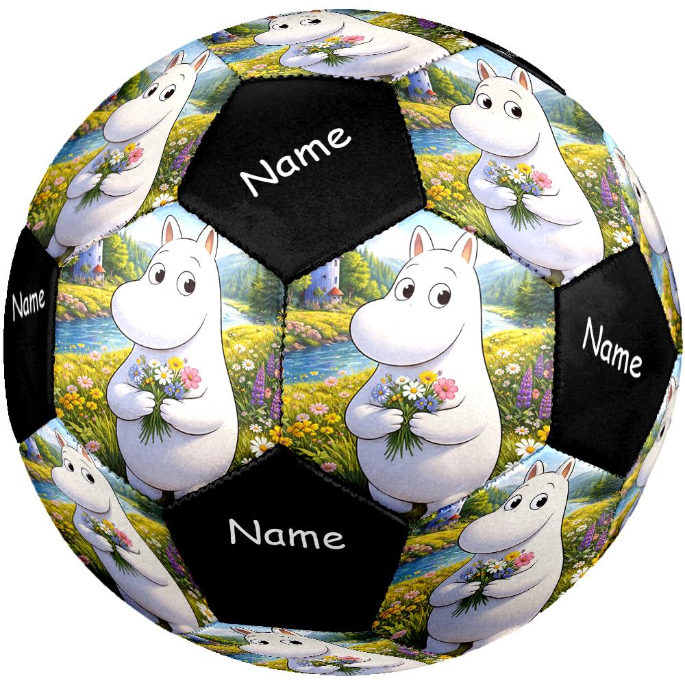 Custom Name Moomin Theme Size 5 Soccer Ball, Suitable for Both Indoor and Outdoor Matches, a Gift Suitable for Everyone.