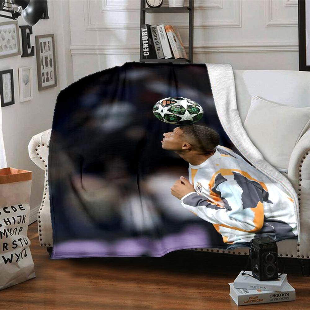 Star Player Kylian Mbappé Blanket Warmthful Decor Great for Chair Livingroom Office Chair for All Occasions Warmthful Decor