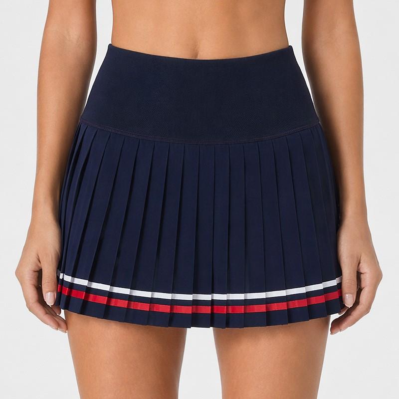 Womens High-Waisted Athletic Skort With Pockets Anti-Show Through Running Gym Tennis Skirt