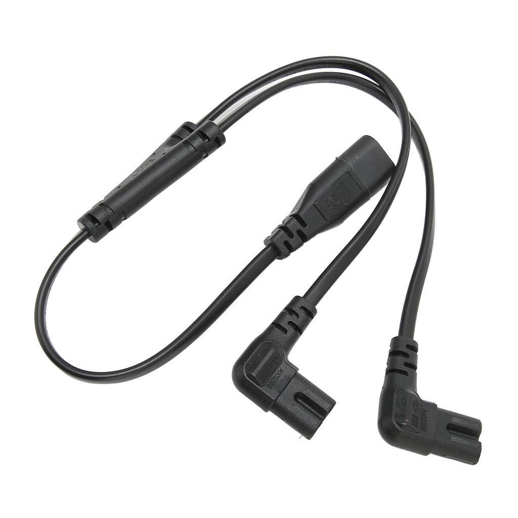 IEC320 C8 To Dual C7 Cord Male To Female 1 In 2 Out AC Power Splitter Cable for LCD Monitor Desk Lamp 100‑250V