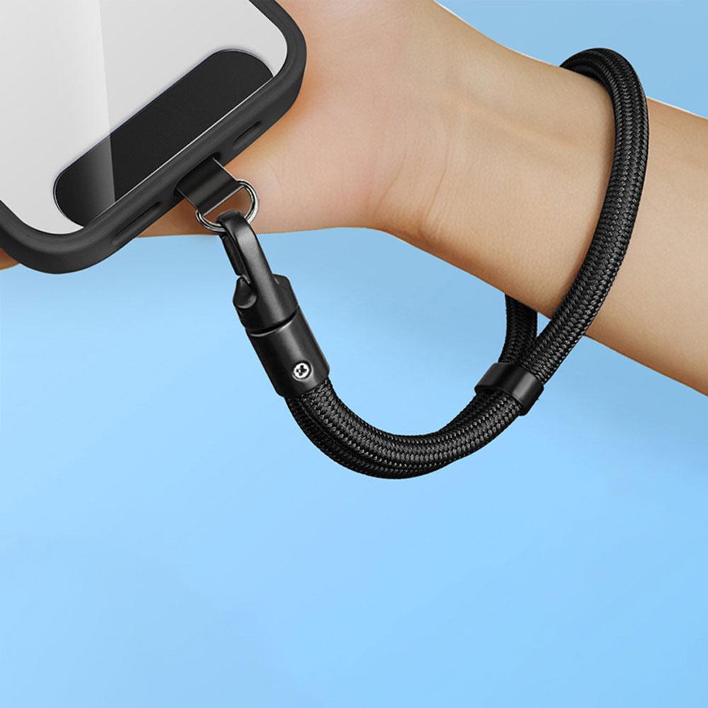 Lanière de téléphone universelle avec clip Améliorée Anti-chute Rotation à 360° Sangle réglable pour le cou/porté en bandoulière pour tous les étuis de téléphone