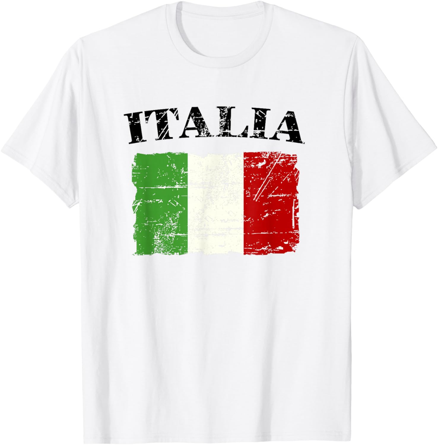 

Italian Vintage Flag - Italy Retro Banner Ensign T-Shirt 5XL різнокольоровий