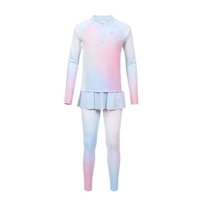 Disney Girls' Long Sleeve Split UV Protection Swimsuit